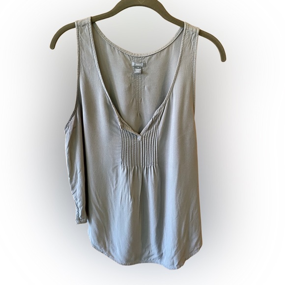 Aerie Blouse Gray Sleeveless Large - Picture 1 of 6